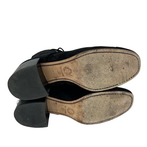 Chanel 2019 Interlocking CC Logo Suede Lace-Up Boots - Picture 15 of 16